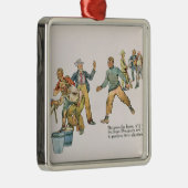 Tussen 7 en 8 uur metalen ornament (Rechts)