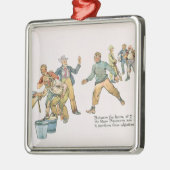 Tussen 7 en 8 uur metalen ornament (Links)