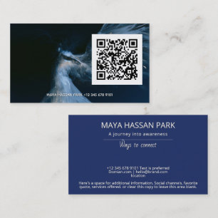 Tussen aarde en sterren Vleugelen Engel QR code Visitekaartje