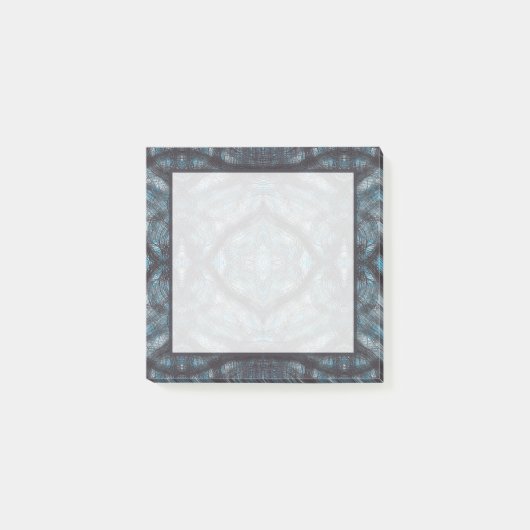 Tussen blauwe abstracte aquarel kunst post-it® notes (Voorkant)