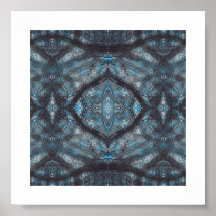 Tussen blauwe abstracte aquarel kunst