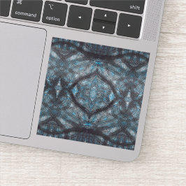 Tussen blauwe abstracte aquarel kunst sticker