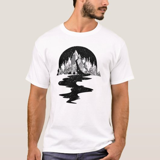 Tussen De Bergen En De Sterren T-shirt (Voorkant)