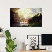 Tussen de bergen van Sierra Nevada door Bierstadt Poster (Thuiskantoor)