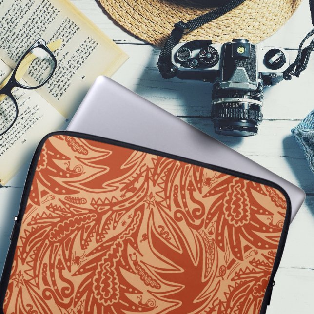 Tussen de Bladeren Roest Natuur Kunst Laptop Sleeve (Creator heeft geüpload)