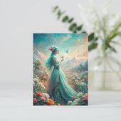 Tussen de bloemen briefkaart (Staand voorkant)