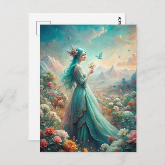 Tussen de bloemen briefkaart (Voorkant / Achterkant)