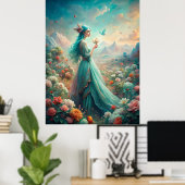 Tussen de bloemen poster (Thuiskantoor)