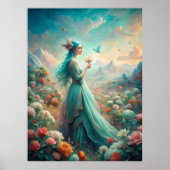 Tussen de bloemen poster (Voorkant)