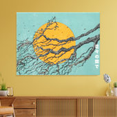 Tussen de bloesem canvas afdruk (Insitu (Woonkamer))