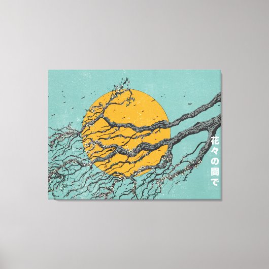 Tussen de bloesem canvas afdruk (Voorkant)