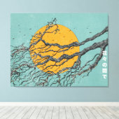 Tussen de bloesem canvas afdruk (Insitu (Houten vloer))
