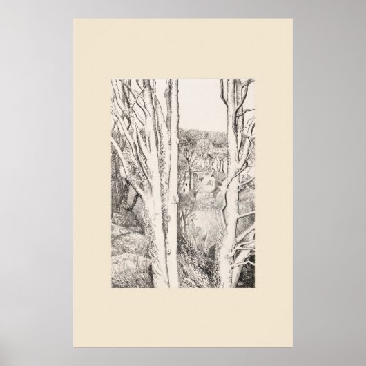 Tussen de bomen Cornwall Eleanor Hughes herdruk Poster (Voorkant)