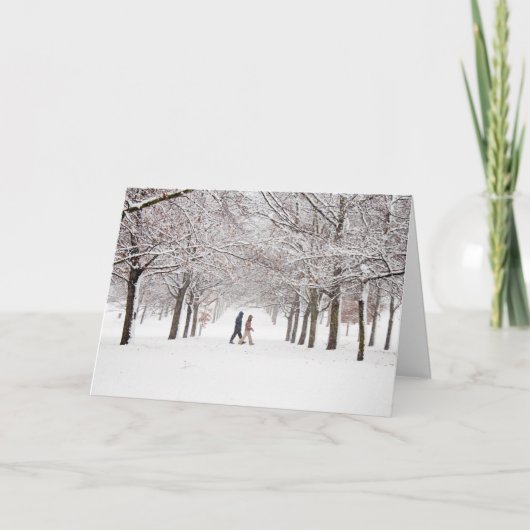 Tussen de Bomen Feestdagen Kaart (Voorkant)