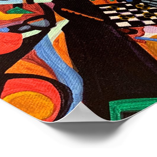 "Tussen de chaos sta ik op" Poster (Hoek)