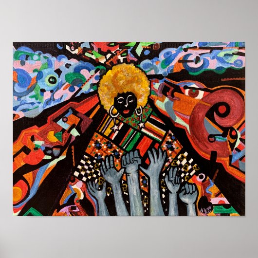 "Tussen de chaos sta ik op" Poster (Voorkant)