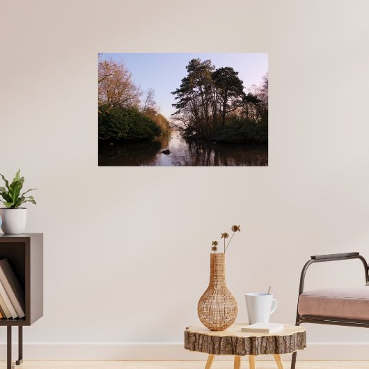 Tussen de eilanden, Roath Park Lake, Cardiff. Poster (Woonkamer 3)