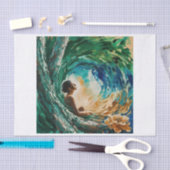 Tussen de golven decoupage tissue papier (Craft)