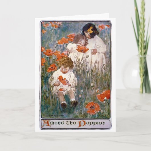 Tussen de klaprozen, Jessie Willcox Smith Kaart (Voorkant)