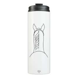 Tussen de Oren Paard Lijn Kunst Thermische Tumbler Thermosbeker