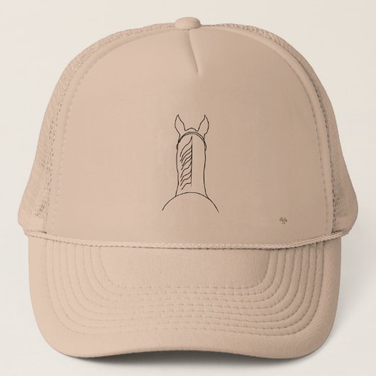 Tussen de Oren Paard Trucker Hoed Pet (Voorkant)