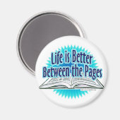 Tussen de pagina's lezen we slogan magneet (Voorkant / Achterkant)