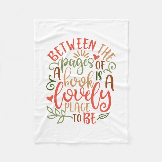 Tussen de pagina's van boekideeën fleece deken (Voorkant)