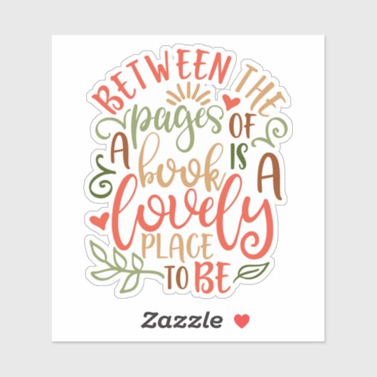 Tussen de pagina's van boekideeën sticker (Vel)