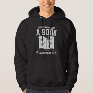 Tussen de pagina's van een boek Leuke plek Boekenw Hoodie