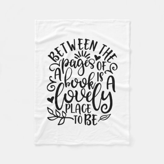 Tussen de pagina's van een boek voor het lezen van fleece deken (Voorkant)