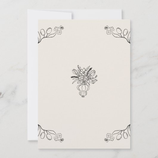 Tussen de regels geschreven bruidsbrunch met speel kaart (Achterkant)