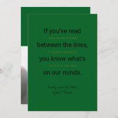 Tussen de regels Typografie Sla de datum kaart (Voorkant / Achterkant)