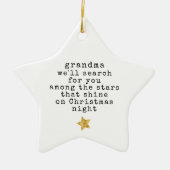 Tussen de sterren Memorial Liefdevolle Herdenking Keramisch Ornament (Voorkant)