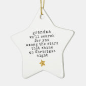 Tussen de sterren Memorial Liefdevolle Herdenking Keramisch Ornament (Links)