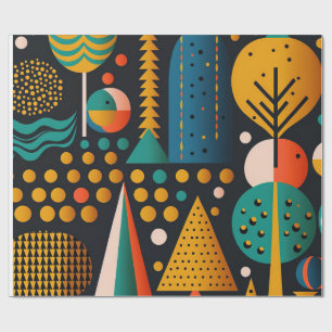 Tussen-de-tijd Abstract Geometrisch Inpakpapier