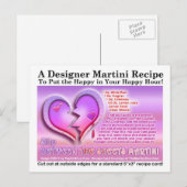 Tussen de Valentijnsdag Martini van Sheets Recipe Feestdagenkaart (Voorkant / Achterkant)