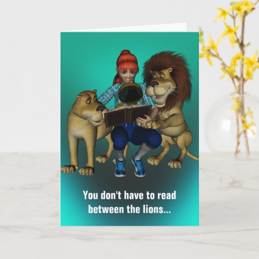 Tussen de verjaardag van de leeuwen kaart (Gele Bloem)