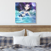 Tussen de zachte zeemeermin-kunstprint omwikkeld c canvas afdruk (Insitu (Slaapkamer))