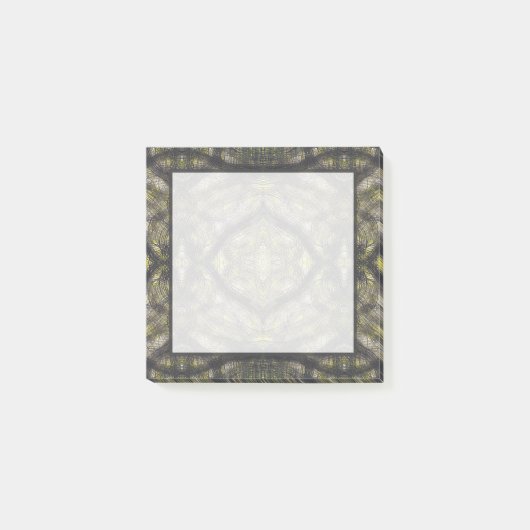 Tussen donker geel abstract aquarel kunst post-it® notes (Voorkant)