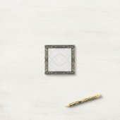 Tussen donker geel abstract aquarel kunst post-it® notes (Op bureau)