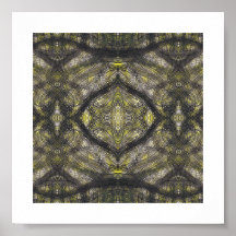 Tussen donkergeel abstract watercolorkunst