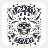 Tussen duisternis en licht vierkante sticker (Voorkant)