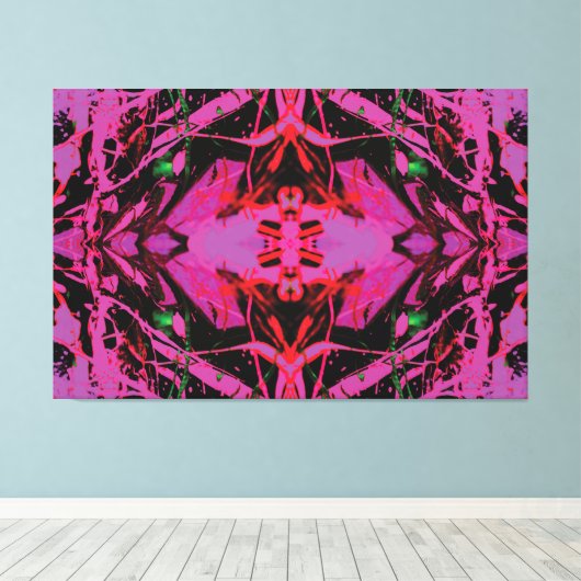 Tussen een Rock en een Hard Place 60x40 Canvas Afdruk (Insitu (Houten vloer))