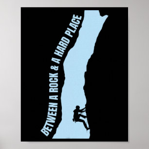 Tussen een rots en een harde plek S Klimt berg Poster