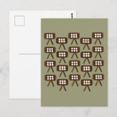 Tussen-euwse moderne decoratieve televisie briefkaart (Voorkant / Achterkant)