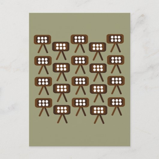 Tussen-euwse moderne decoratieve televisie briefkaart (Voorkant)