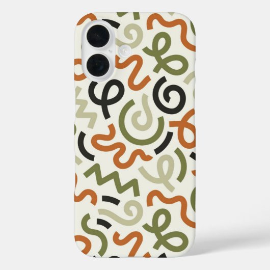 Tussen-euwse moderne golvende abstracte telefoonho Case-Mate iPhone case (Achterkant)