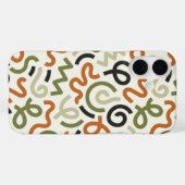 Tussen-euwse moderne golvende abstracte telefoonho Case-Mate iPhone case (Achterkant (horizontaal))