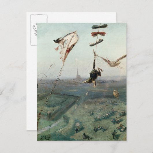 Tussen hemel en aarde, 1862 briefkaart (Voorkant / Achterkant)