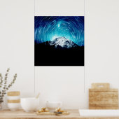 Tussen het sterrenstelsel en de berg poster (Keuken)